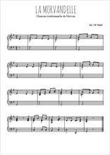 Téléchargez l'arrangement pour piano de la partition de La Morvandelle en PDF